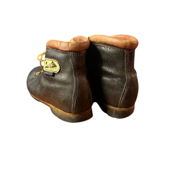 Vintage The Alps Fabiano Hiking Boots Brown Leather Made in Italy Men's Size 11 - Picture 7 of 11